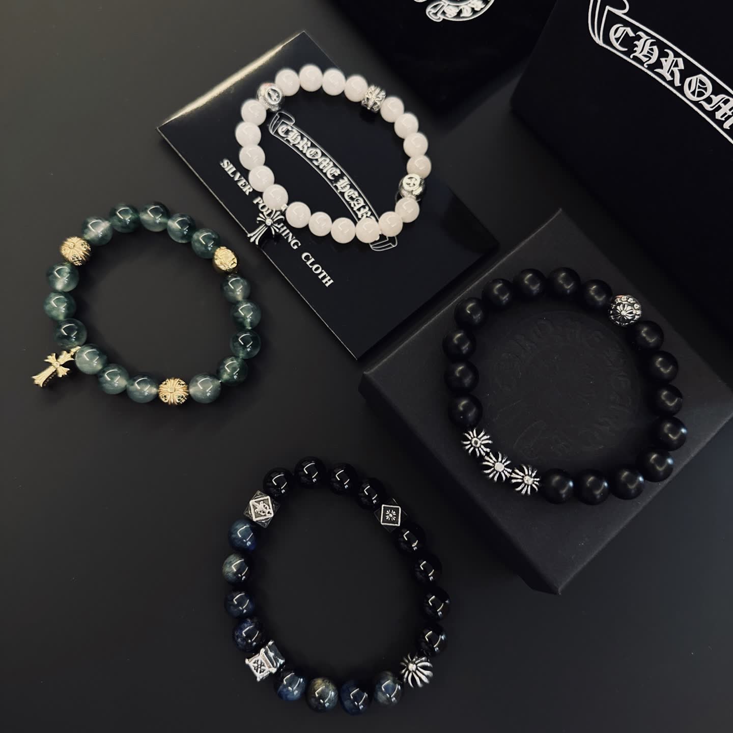 Chrome Hearts Beaded Bracelet Set